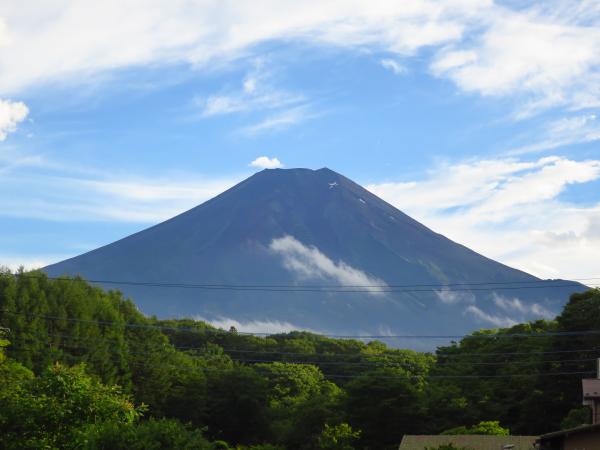 前日、宿から見た富士山