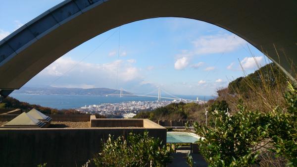 須磨浦山上遊園から。明石海峡大橋が綺麗に見えました。