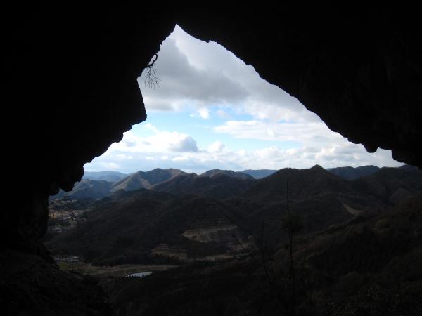 神座の窟洞窟からの眺め