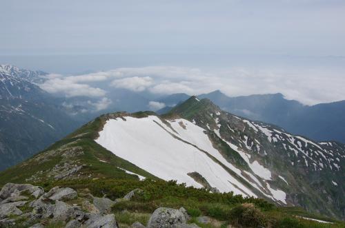 山頂から大嵓尾根