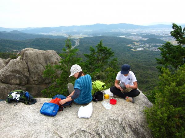 特等席でランチタイム