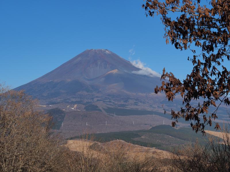 黒岳から宝永山と富士山　静岡側からは全然雪ない～