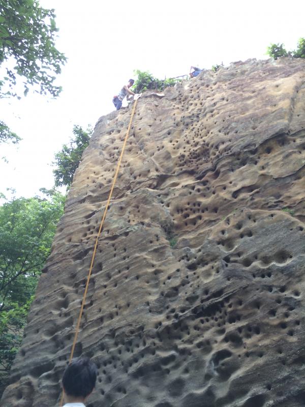 トップロープを張っていざ開始！