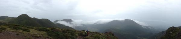 法華院温泉テン場　パノラマビュー