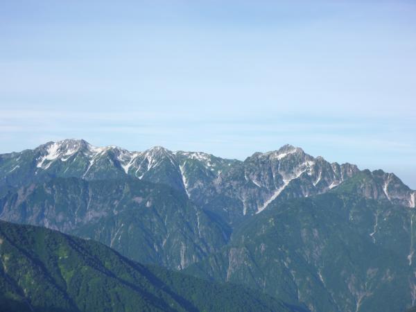 五竜岳より剱岳を望む