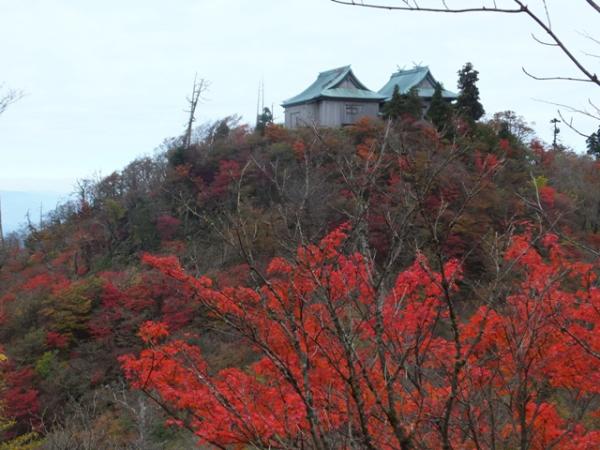 中岳山頂の紅葉