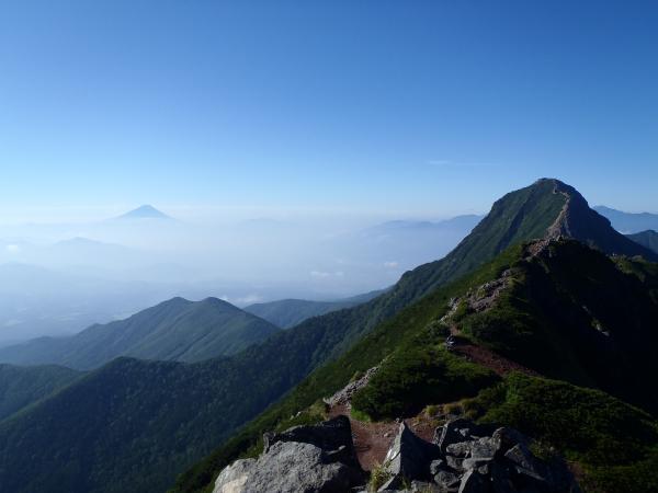 赤岳と富士山のコラボ！