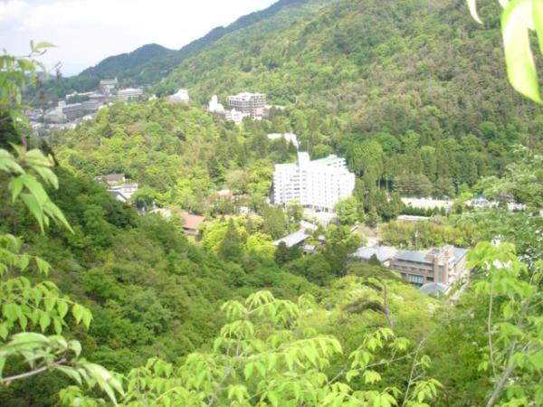 有馬温泉が眼下に