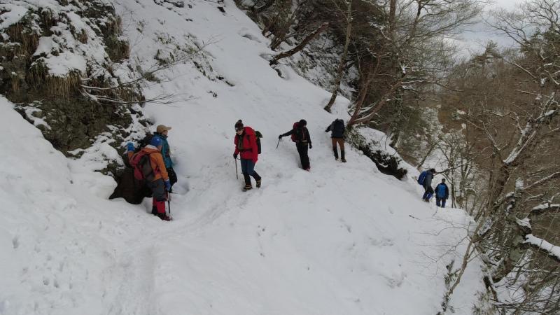 日曜日で大勢の登山者