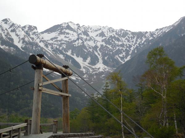 定番の河童橋越しの風景
